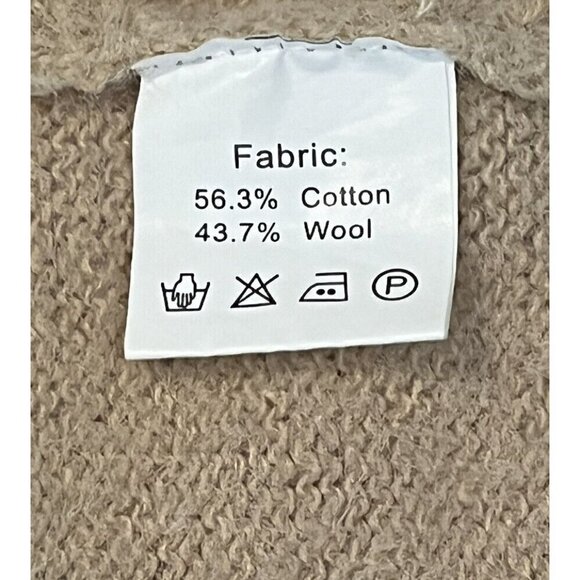 New Yesno Wool Cotton Roses Graphic Oversized Crew Neck Sweater Pullover - Picture 5 of 5